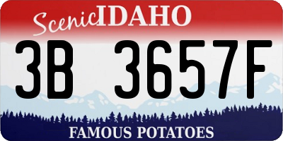 ID license plate 3B3657F