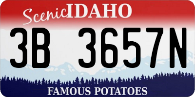 ID license plate 3B3657N