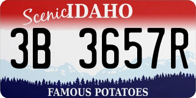 ID license plate 3B3657R