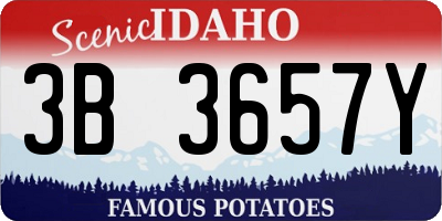 ID license plate 3B3657Y