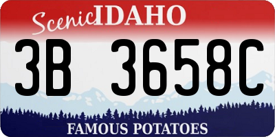 ID license plate 3B3658C