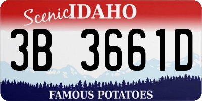 ID license plate 3B3661D