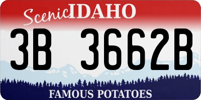 ID license plate 3B3662B