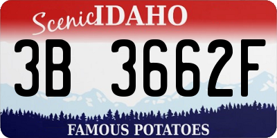 ID license plate 3B3662F