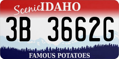 ID license plate 3B3662G