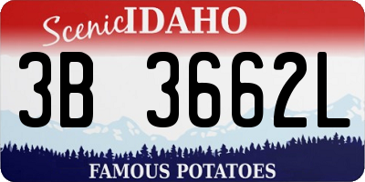 ID license plate 3B3662L
