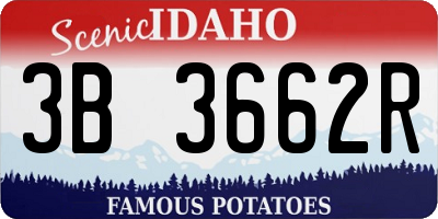 ID license plate 3B3662R