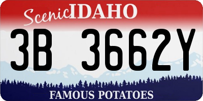 ID license plate 3B3662Y