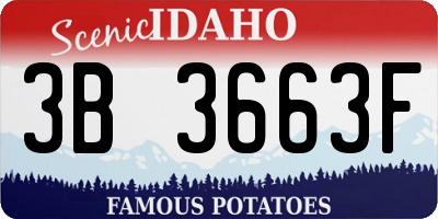 ID license plate 3B3663F