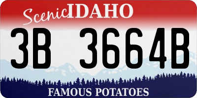 ID license plate 3B3664B