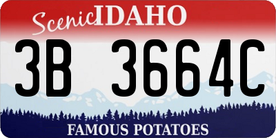ID license plate 3B3664C