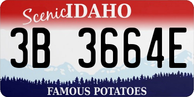 ID license plate 3B3664E