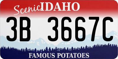 ID license plate 3B3667C