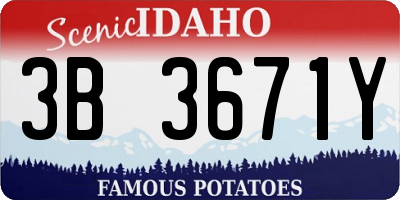 ID license plate 3B3671Y