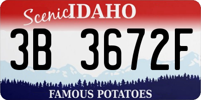 ID license plate 3B3672F