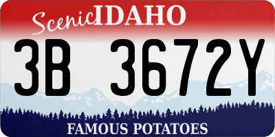 ID license plate 3B3672Y