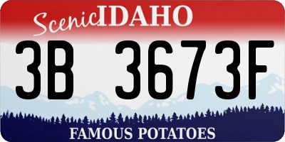 ID license plate 3B3673F