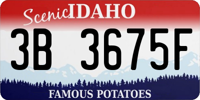 ID license plate 3B3675F
