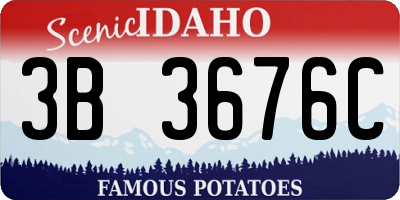 ID license plate 3B3676C
