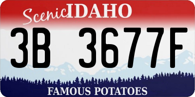 ID license plate 3B3677F