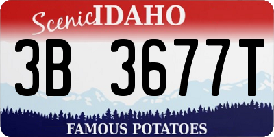 ID license plate 3B3677T