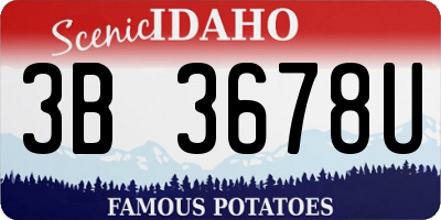 ID license plate 3B3678U