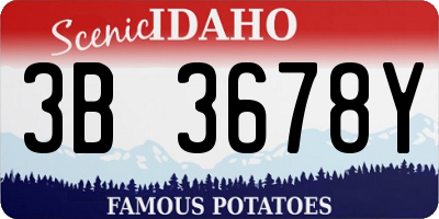 ID license plate 3B3678Y