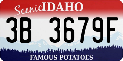 ID license plate 3B3679F