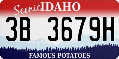 ID license plate 3B3679H