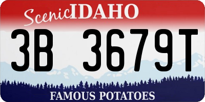 ID license plate 3B3679T