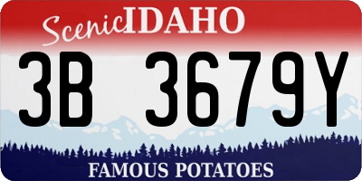ID license plate 3B3679Y
