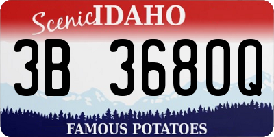 ID license plate 3B3680Q