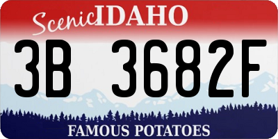 ID license plate 3B3682F