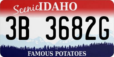 ID license plate 3B3682G