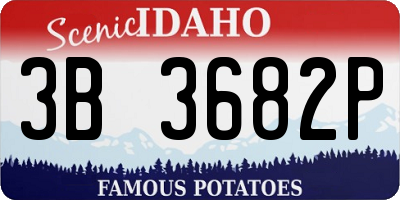 ID license plate 3B3682P