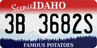 ID license plate 3B3682S