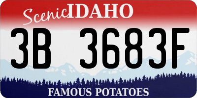 ID license plate 3B3683F