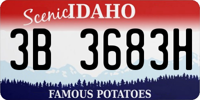 ID license plate 3B3683H