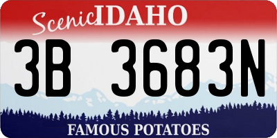 ID license plate 3B3683N