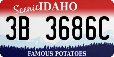 ID license plate 3B3686C
