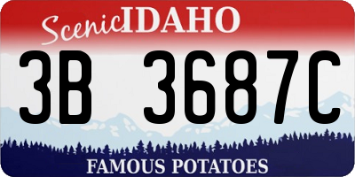 ID license plate 3B3687C