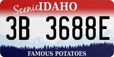 ID license plate 3B3688E
