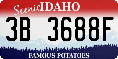 ID license plate 3B3688F