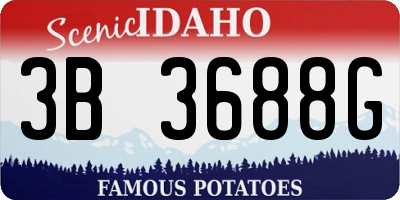 ID license plate 3B3688G