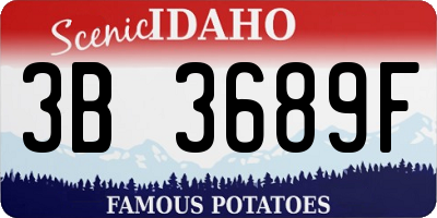 ID license plate 3B3689F