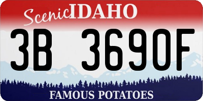 ID license plate 3B3690F