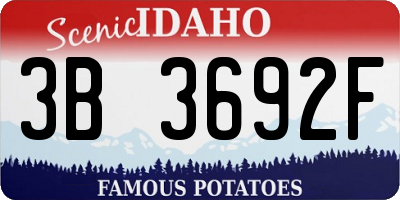 ID license plate 3B3692F