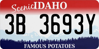 ID license plate 3B3693Y