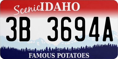 ID license plate 3B3694A