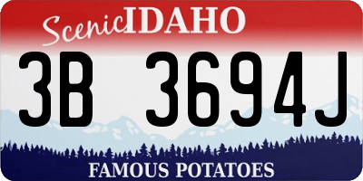 ID license plate 3B3694J